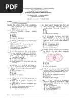 Midterm Examination: Fundamentals of Mathematics