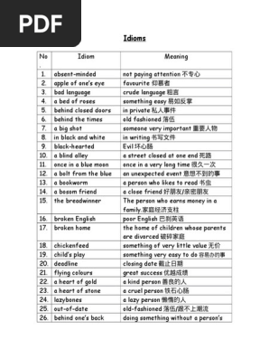 Idioms