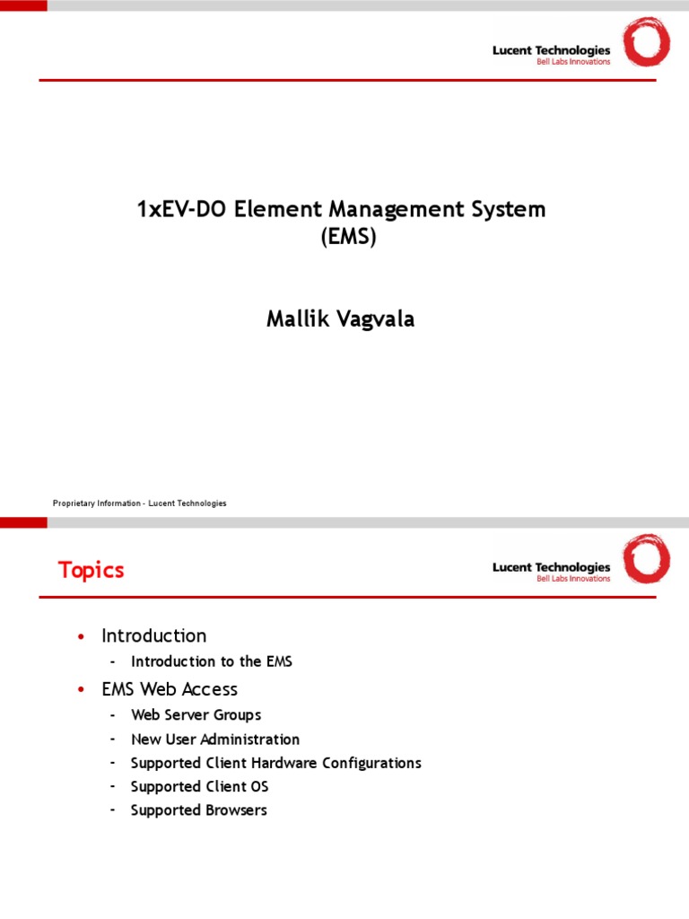 EMS for Network Management Experts | PDF