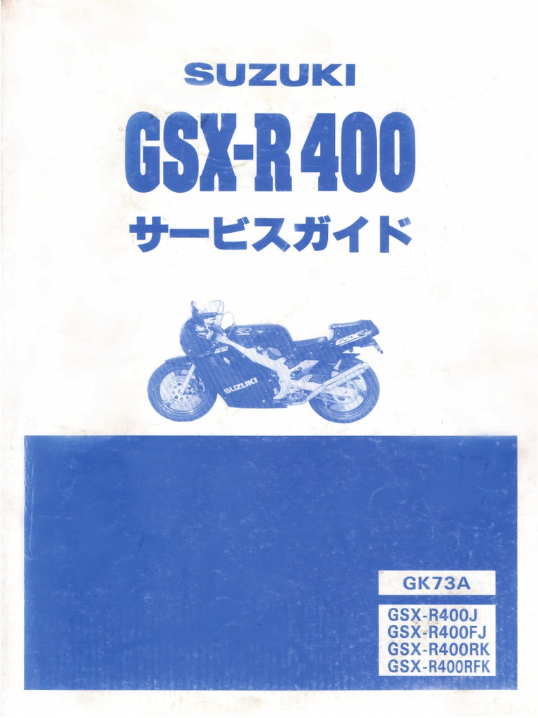 GSXR400 Engine Component Service Guide | PDF | Gear | Piston