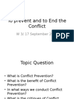 3 To Prevent Conflict