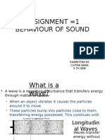 Assignment 1 Behaviour of Sound: Submitted by Chitra Rana 5 TH Sem