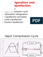 Refrigerator - Vapor-Compression Cycle - Absorption Refrigeration - Liquefaction Processes - Linde Liquefaction - Claude Liquefaction