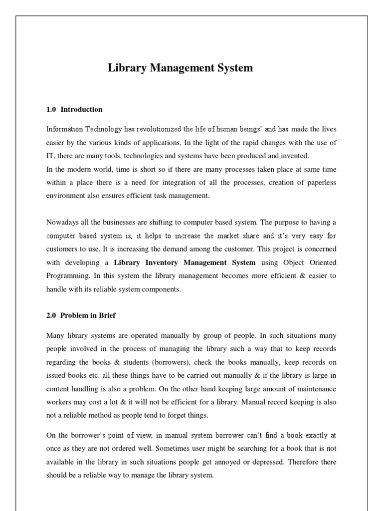 research proposal for library management system