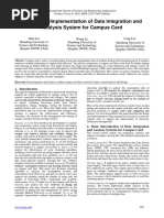 Design and Implementation of Data Integration and Analysis System for Campus Card