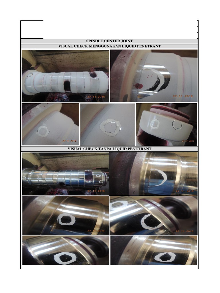 Spindle Center Joint Visual Inspection Guide | PDF