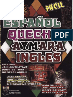 Diccionario Español Quechua Aimara Ingles - Folleto