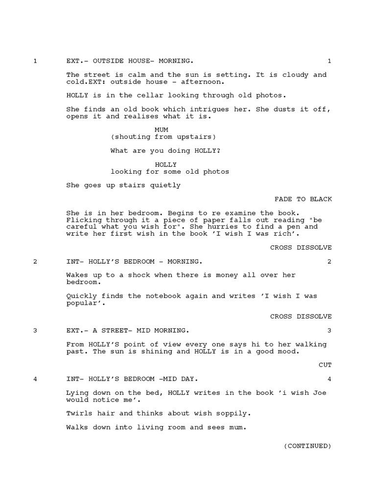 Short Film Script | PDF