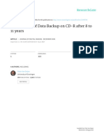 Accessibility of Data Backup On CD-R After 8 To 11 Years: Journal of Digital Imaging December 2008