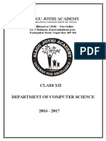 Alagu Jothi Academy Computer Science Class XII Biology Project