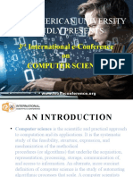 Texila American University Proudly Presents: 3 International E-Conference On Computer Science