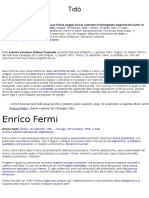Enrico Fermi: Totò, Bisanzio, (Brevemente Antonio de Curtis) (