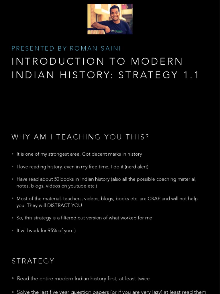 Modern Indian History Study Strategy | PDF