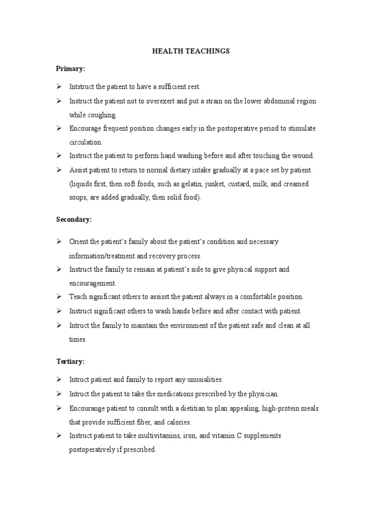 Health Teachings | PDF