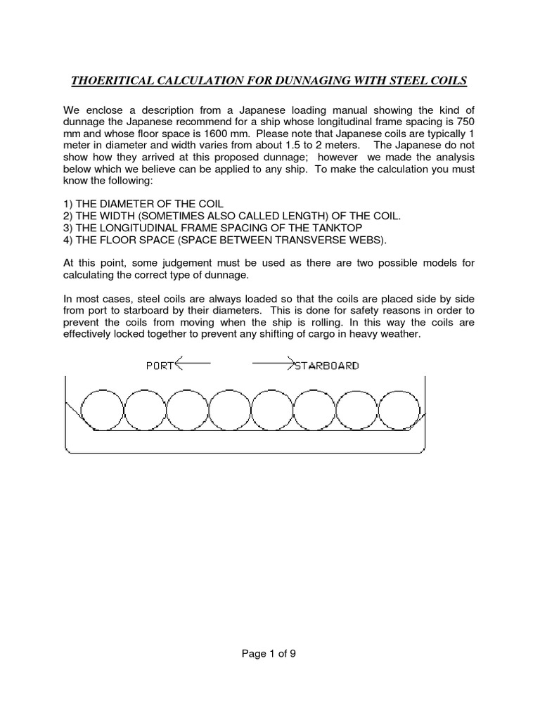Dunnage Calculation Theory | PDF | Bending | Deformation (Engineering)