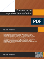 Elementos económicos: Metales, metaloides y transición