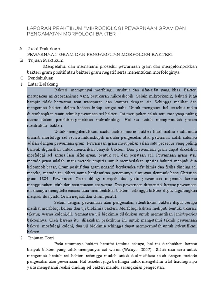 Laporan Praktikum Pewarnaan Sel