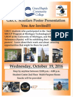 2016 GRCC Scholars Poster Presentation Invite - Pub