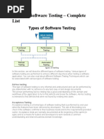 Types of Software Testing