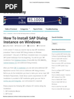 How To Install SAP Dialog Instance On Windows