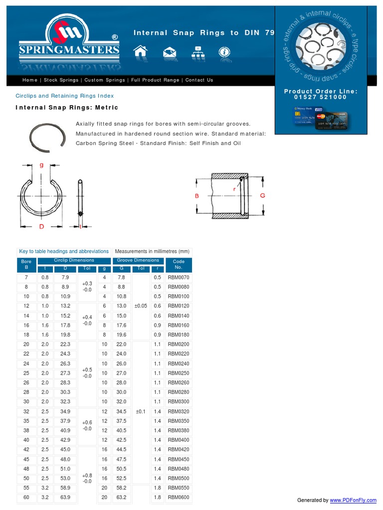 Internal Circlip For Semi Circular Groove PDF