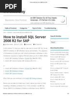 How To Install SQL Server 2008 R2 For SAP