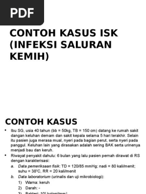 Contoh Soal Kasus Infeksi Saluran Kemih - Barisan Contoh