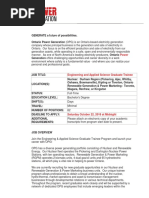 Ontario Power Generation - Engineering and Applied Science Graduate Trainee