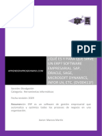 DV00411F Que Es y para Que Sirve Un ERP Sap Sage Microsoft Dynamics Infor LN PDF