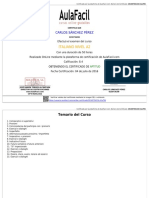 Certificado Italiano A2