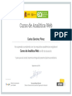 Certificado Analitica Web