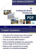 MKTG MGMT CH 10 POSITIONING, PRODUCT LIFE CYCLES