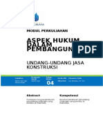 Aspek Hukum dalam Pembangunan Undang-Undang Jasa Konstruksi