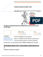 80 REAL TIME SELENIUM Interview Questions and Answers List of Top Selenium Interview Questions and Answers for Freshers Beginners and Experienced PDF Free Download