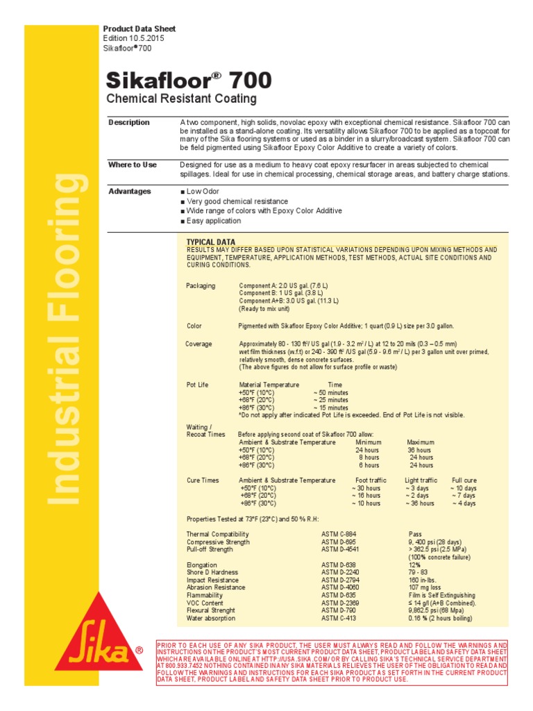 Pds Cpd Sikafloor700 Us Humidity Epoxy