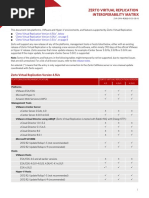 Zerto Virtual Replication Operability Matrix