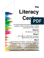 literacy center flyer