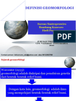 Pengertian Geomorfologi