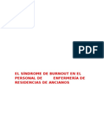 El Síndrome de Burnout en El Personal de Enfermería de Residencias de Ancianos