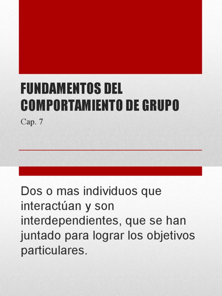 Fundamentos Del Comportamiento de Grupo Cap 7 | PDF | Conflicto ...