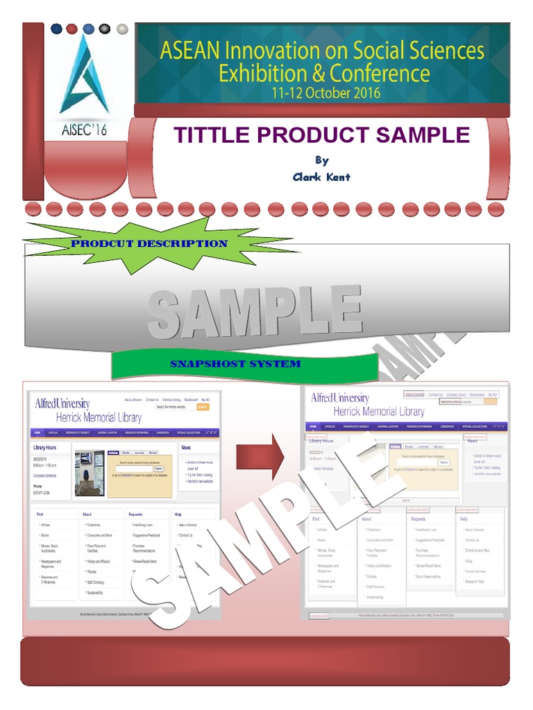Tittle Product Sample: Prodcut Description | PDF
