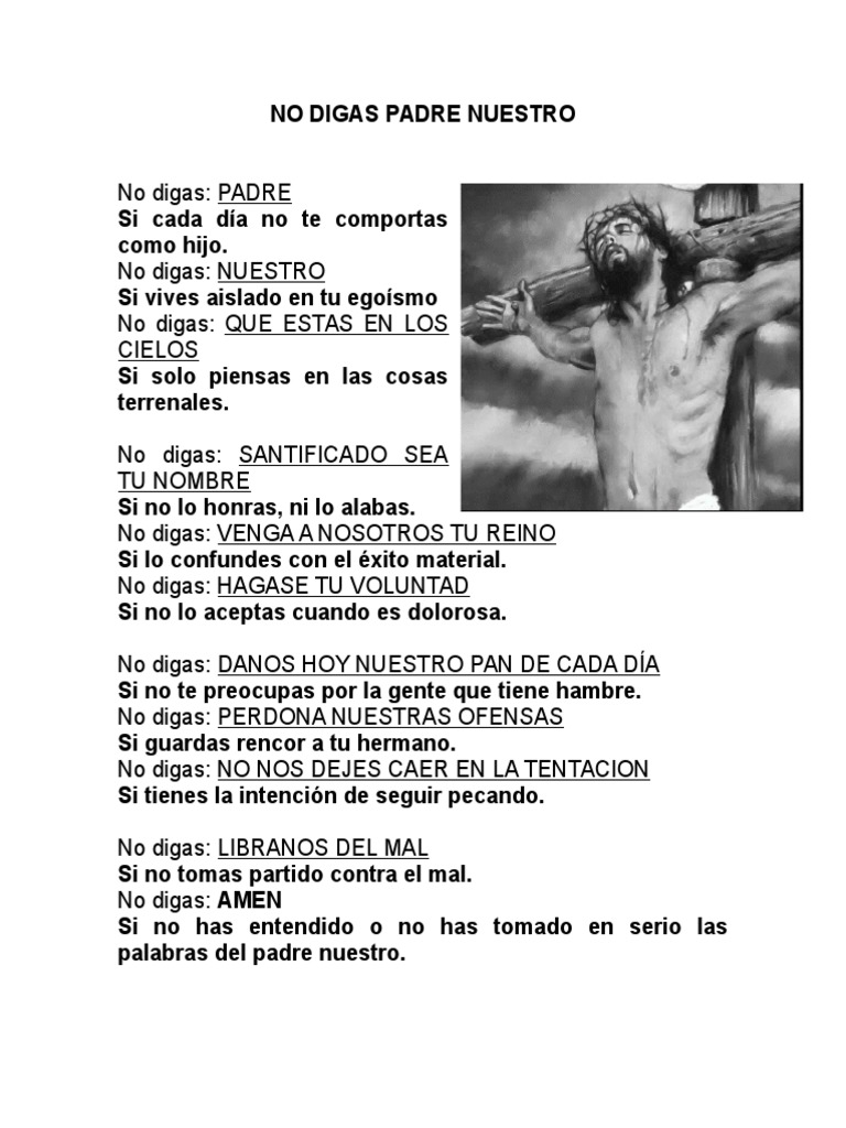No Digas Padre Nuestro no digas padre nuestro