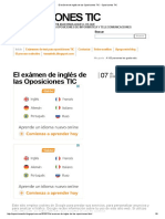 Oposiciones Tic: El Exámen de Inglés de Las Oposiciones TIC 07