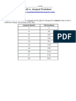 Lift vs. Airspeed Worksheet: Step 2