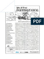 Sopa de Letras y Crucigrama Prehistoria