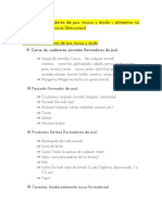 Lista de Alimentos Mucosos y Amucosos