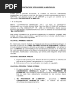 Modelo contrato de suministro de alimentos