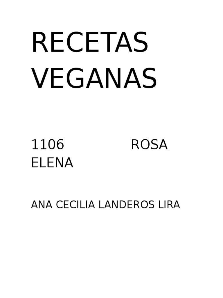 Recetas Veganas | PDF | Postres | Sopa