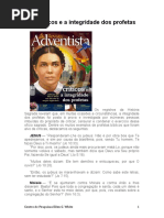 Os Críticos e a Integridade Dos Profetas