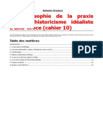 Cahier 10 - La Philosophie de La Praxis Contre l'Historicisme Idéaliste